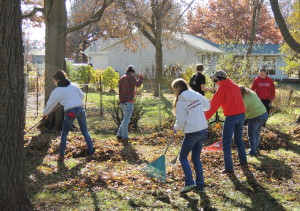 Greene County High School students spent an afternoon raking the yards of less able residents in Jefferson, Scranton and Grand Junction.