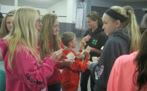 Greene County 4-H members participate at the multi-county leadership and officer training Nov. 15. They joined 4-H members from Boone and Story counties.