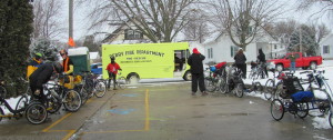 The Perry fire department assists with the Bike Ride to Rippey (BRR)
