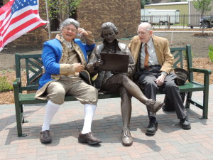 From left, Thomas Jefferson aka Tom Polking, Thomas Jefferson, and Wallace Teagarden