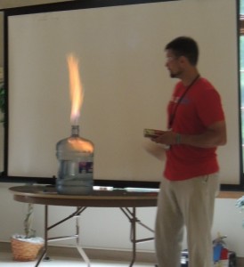 Demonstrating combustion 