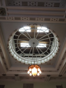 Stained glass gone, new lighting installed |GCNO photo
