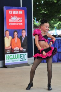 Gretah Kay Johnson, 10, of Jefferson, performs a tap dance in the Bill Riley Talent Search at the Iowa State Fair on Aug. 15. (Iowa State Fair/ Steve Pope Photography)