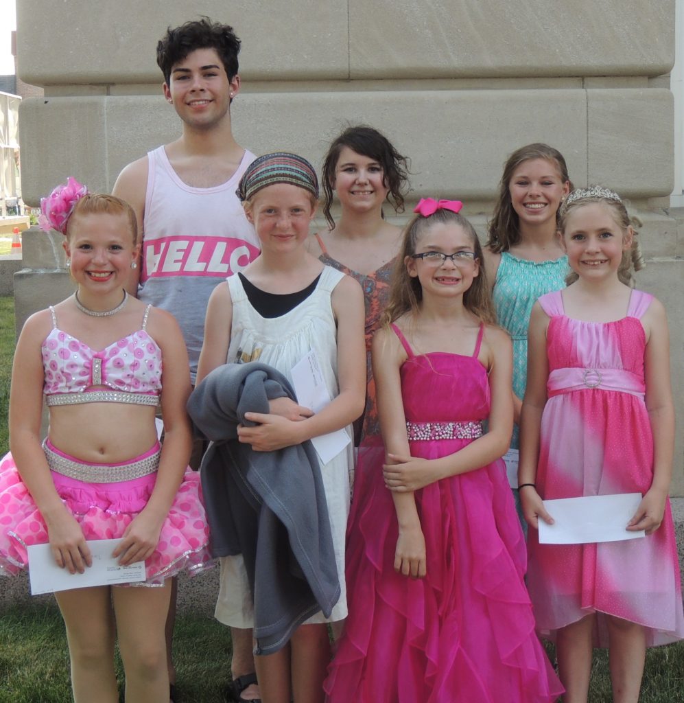 Contestants in the Bill Riley Talent Search were (from left) Taryn Schuning, David Petersen, Eliot Schilling, Danielle Johnson, Brooklyn Roberts, Brittany Linch and Ava Schilling.