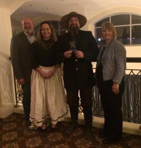 Keith Rahe, Angie and Robbie Pedersen of RVP~1875: History Boy Theatre, and Shawna Lode